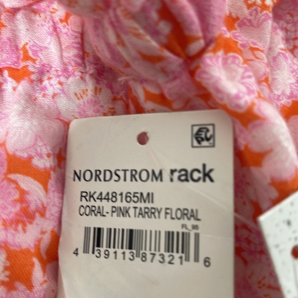 ABOUND BY NORDSTROM Pink Floral Drawstring Skirt Size Large NEW - Picture 7 of 9